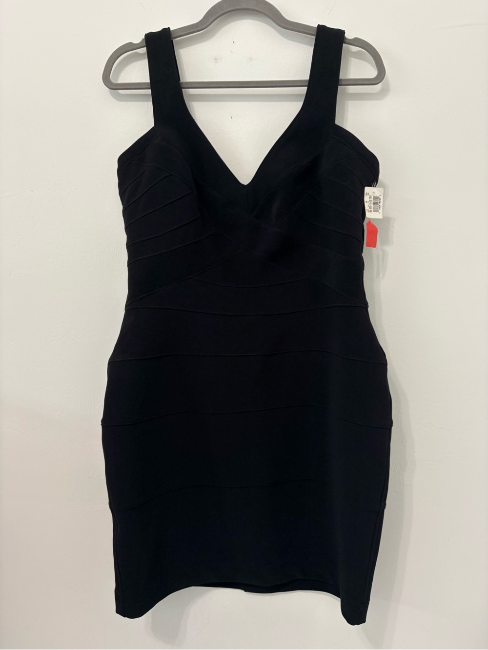 Night Way Collections Bandage Bodycon Dress Sz L Black NWT
